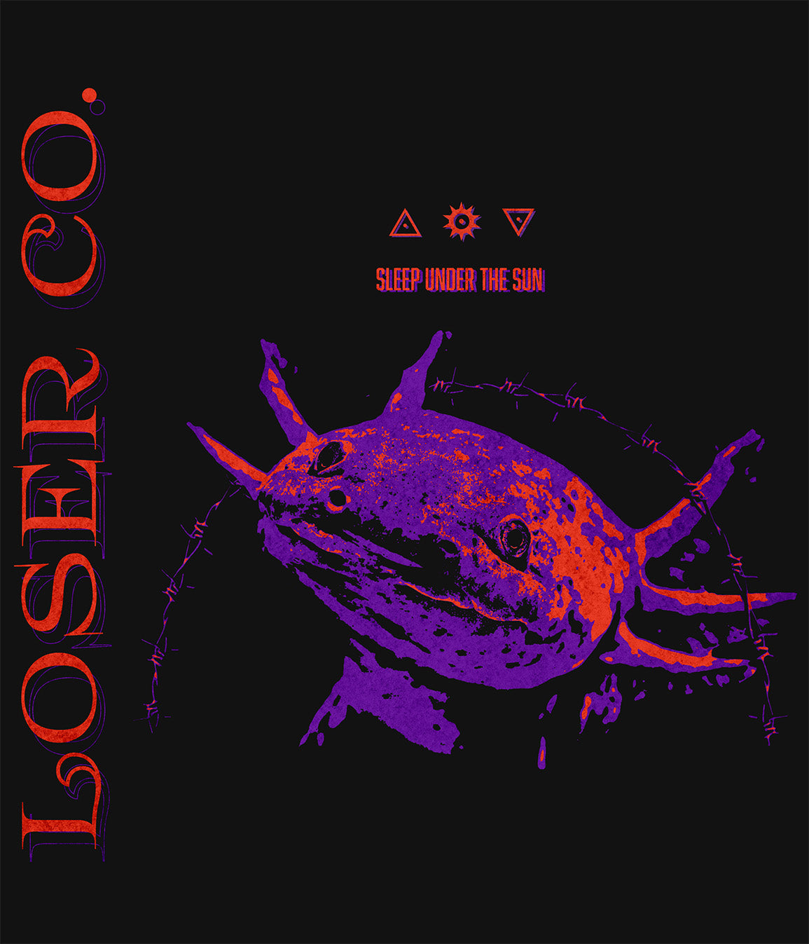Loser Co. Axolotl Hooded Sweatshirt Black